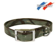 Collier biothane camouflage vert
