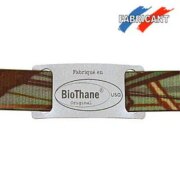 Collier biothane camouflage vert