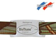 Collier biothane camouflage vert