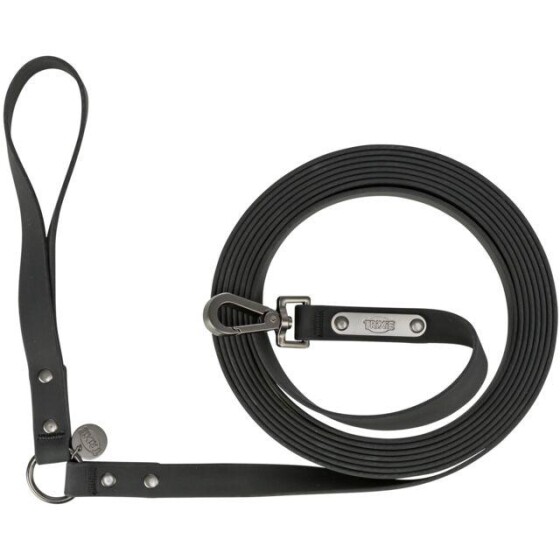 Longe pour chien en PVC noir