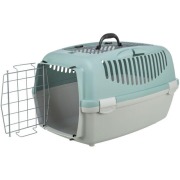 Cage de transport chat chien Capri 3 Open gris clair et sauge