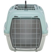 Cage de transport chat chien Capri 3 Open gris clair et sauge