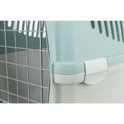 Cage de transport chat chien Capri 3 Open gris clair et sauge