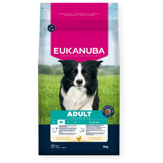EUKANUBA croquettes adult chien moyen