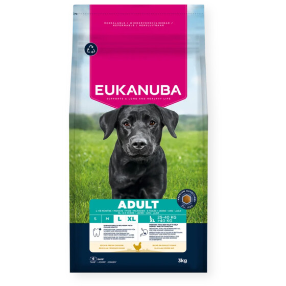 EUKANUBA croquettes adult grand chien au poulet frais
