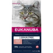 Eukanuba croquettes chat sénior sans céréales au saumon sac de 2 kg