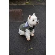 Manteau Finlande à col en fausse fourrure vert de gris