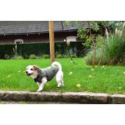 Manteau col fausse fourrure Finlande vert de gris