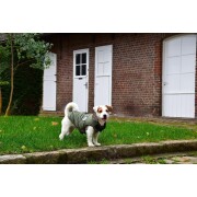 Manteau col fausse fourrure Finlande vert de gris