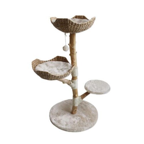 Arbre à Chat Scandinave : Design bois naturel AZKARA