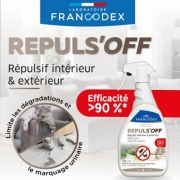 Spray répulsif pour chats protection intérieure et extérieure Francodex
