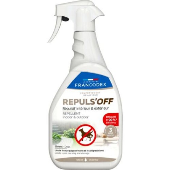 Spray répulsif pour chiens protection intérieure et extérieure Francodex