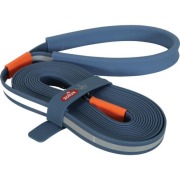 Longe plate en silicone bleue avec bande réfléchissante