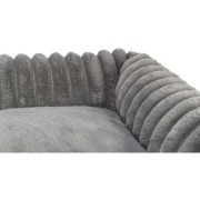 Lit pour chien gris en peluche douce et velours