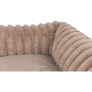 Lit pour chien en peluche douce et velours brun clair