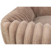 Lit pour chien en peluche douce et velours brun clair