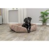 Lit pour chien en peluche douce et velours brun clair