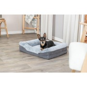 Lit orthopédique gris pour chien