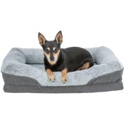 Lit orthopédique gris pour chien