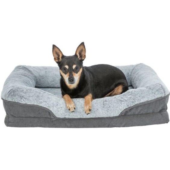 Lit orthopédique gris pour chien