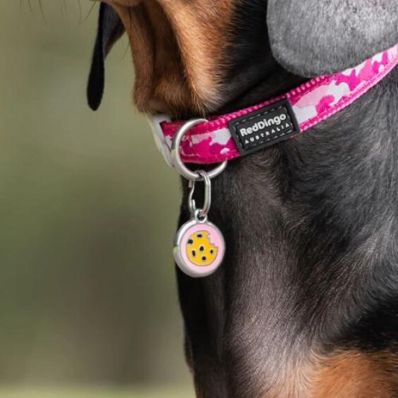 Médaille rose motif Cookie
