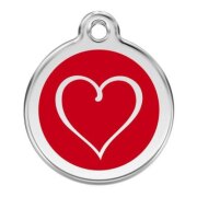 Médaille Red Dingo Motif coeur tribal