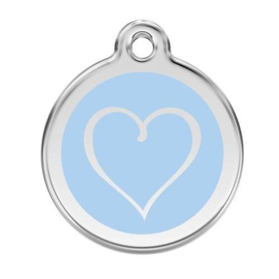 Médaille motif cœur tribal bleu clair