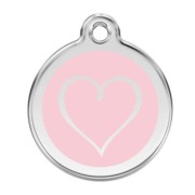 Médaille motif cœur tribal rose clair