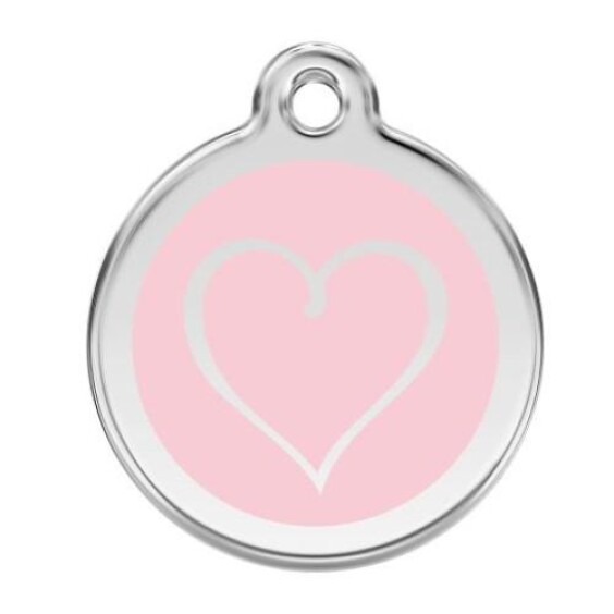 Médaille motif cœur tribal rose clair