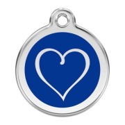 Médaille motif cœur tribal bleu foncé