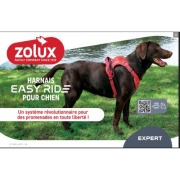 Harnais Easy Ride avec laisse enrouleur intégrée noir