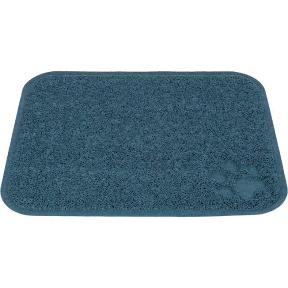 Tapis antidérapant pour toilette du chat bleu taille S