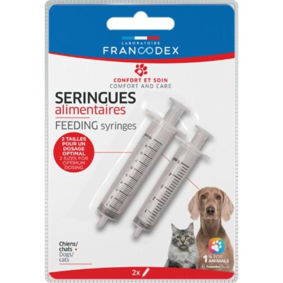 Seringues alimentaires pour chien et chat x2 Francodex