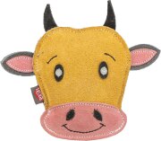 Jouet pour chien tête de vache en cuir véritable