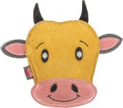 Jouet pour chien tête de vache en cuir véritable