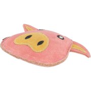 Jouet pour chien tête de cochon en cuir véritable