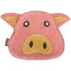 Jouet pour chien tête de cochon en cuir véritable