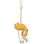 Jouet chien cuir véritable et corde caméléon