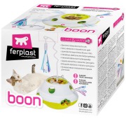 Jouet électronique interactif pour chat avec distributeur de croquettes