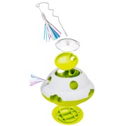 Jouet électronique interactif pour chat avec distributeur de croquettes