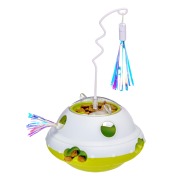 Jouet électronique interactif pour chat avec distributeur de croquettes