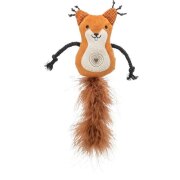 Peluche Ecureuil avec plumes pour chat
