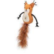 Peluche Ecureuil avec plumes pour chat