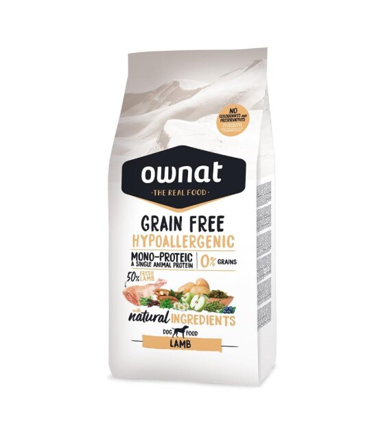 OWNAT croquettes sans céréales hypoallergéniques Agneau