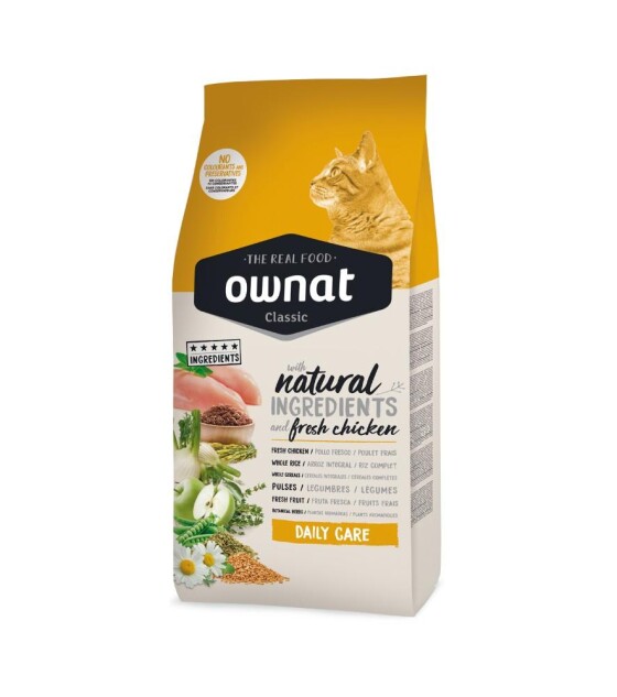 OWNAT croquettes Classic Daily Care, Naturelles pour Chat Adulte