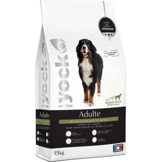 YOCK Nutrition Croquettes Chien Adulte Grandes Races 15 kg
