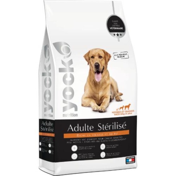 Croquettes YOCK NUTRITION pour chien stérilisé ou en surpoids – moyennes et grandes races