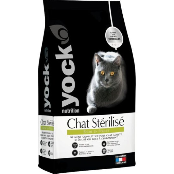 Croquettes au Poulet pour Chat Stérilisé YOCK NUTRITION