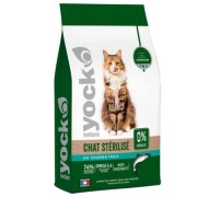YOCK Croquettes sans céréales pour chat stérilisé saumon frais 3 kg Nature