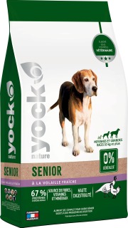 YOCK Croquettes sans céréales chien senior moyenne et grande race 12 kg NATURE